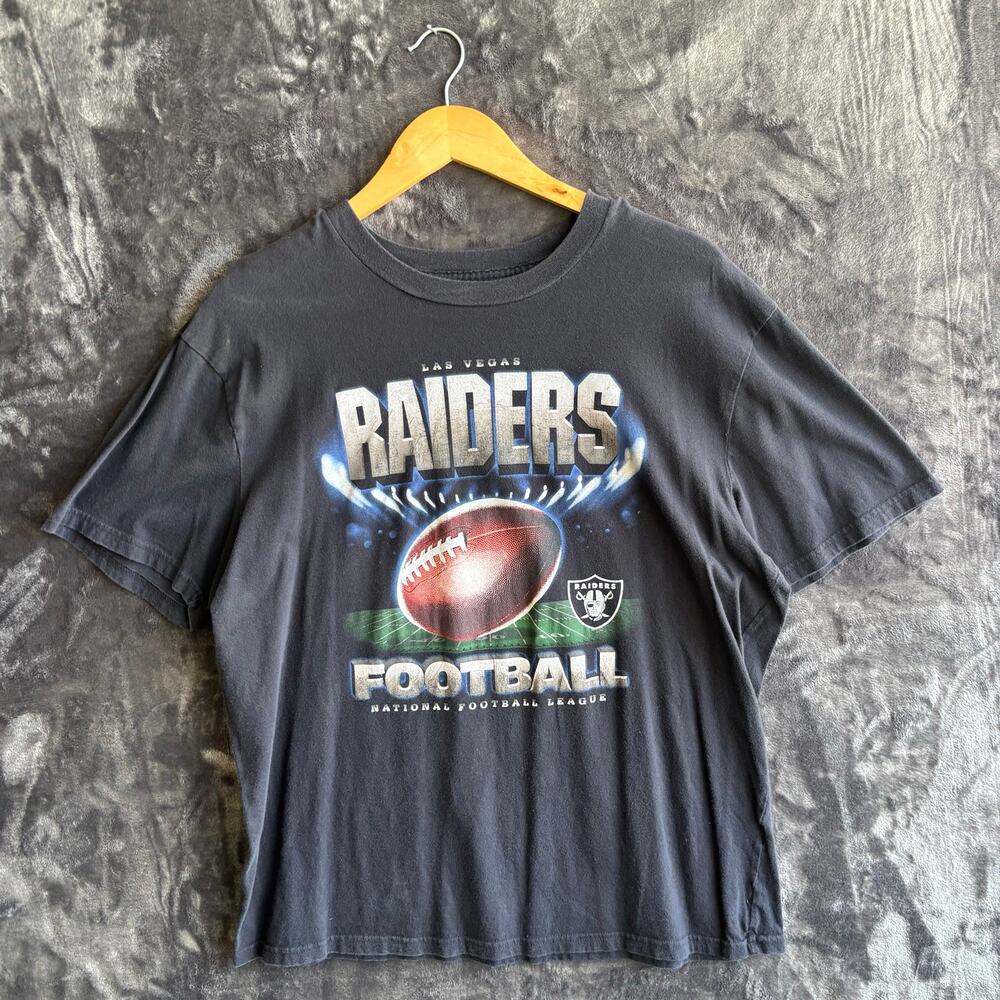 NFL Raiders T-Shirt Black Size: Large